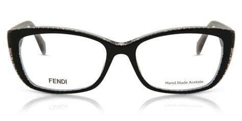 Original Fendi FF 0003 6ZV Black Crystal Frame Cat Eye 